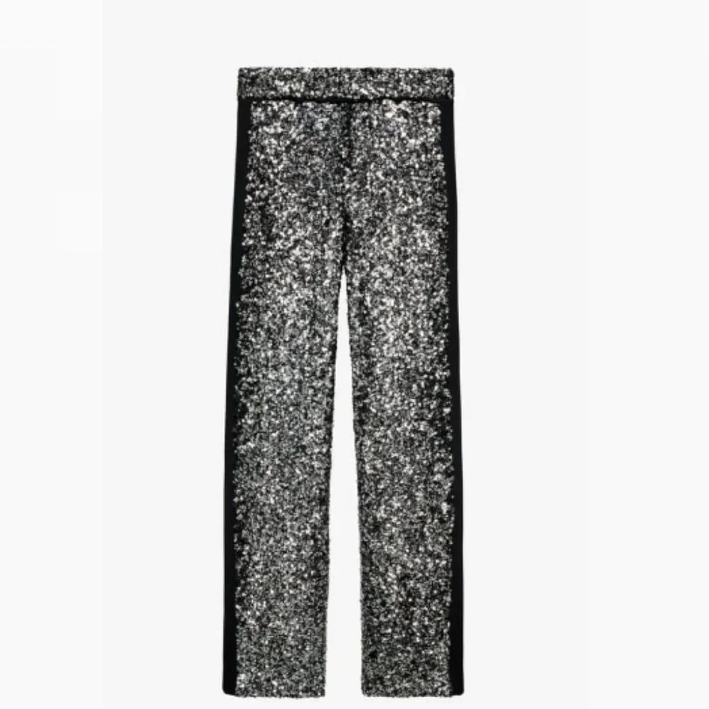 BLOGGER'S FAVE! Zara Silver Sequin Pants Limited Edition Sz S, M NWT